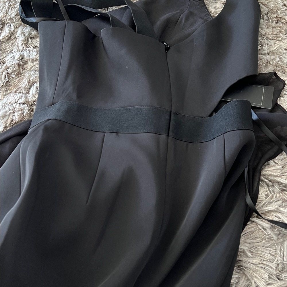 NWT BCBGMaxAzria “Roxana” One Shoulder Black Maxi Dress – Size 0 - Picture 9 of 12